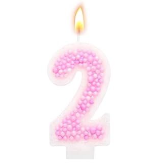 Pink #2 Birthday Candle