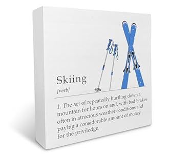 Skiing Definition Plaque