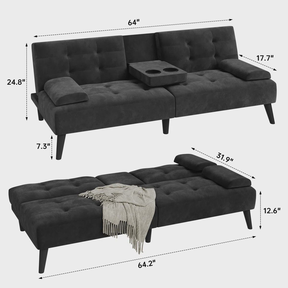 Aldiana Convertible Futon