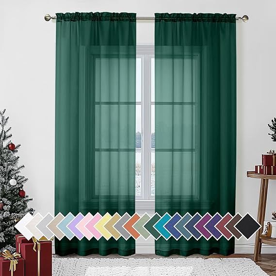 Hunter Green Drapes 2PK, 84L