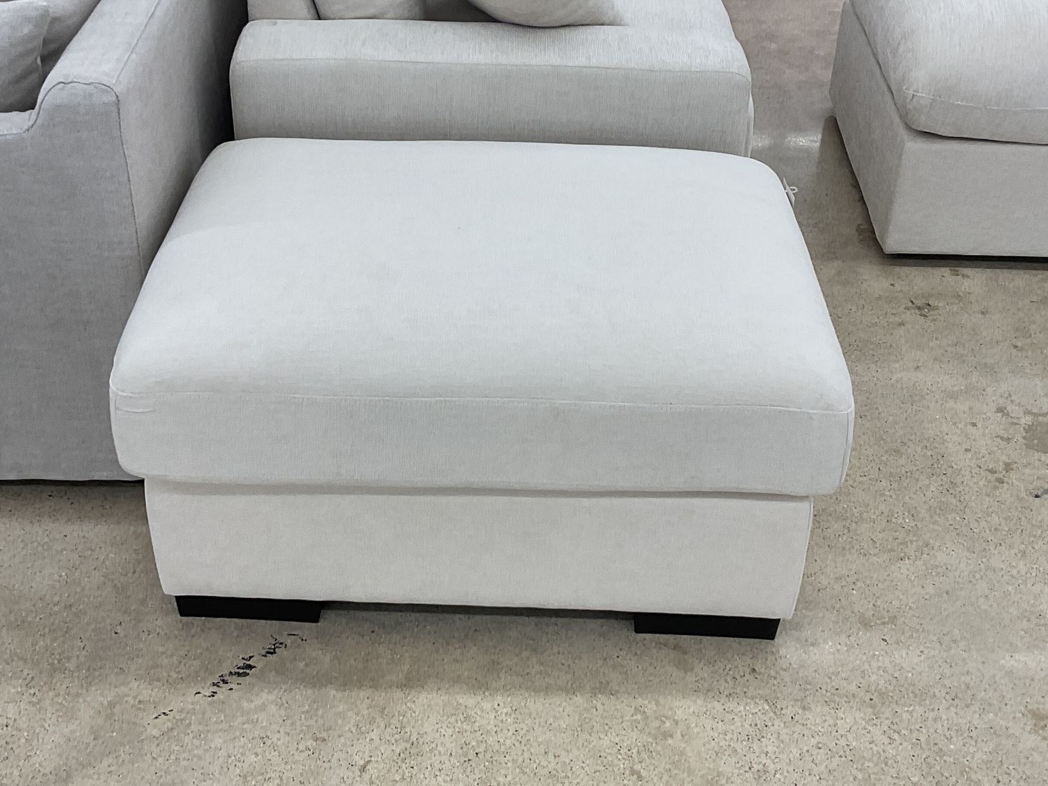 Cream Ottoman