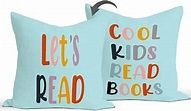 "LETS READ" Pillow Cover