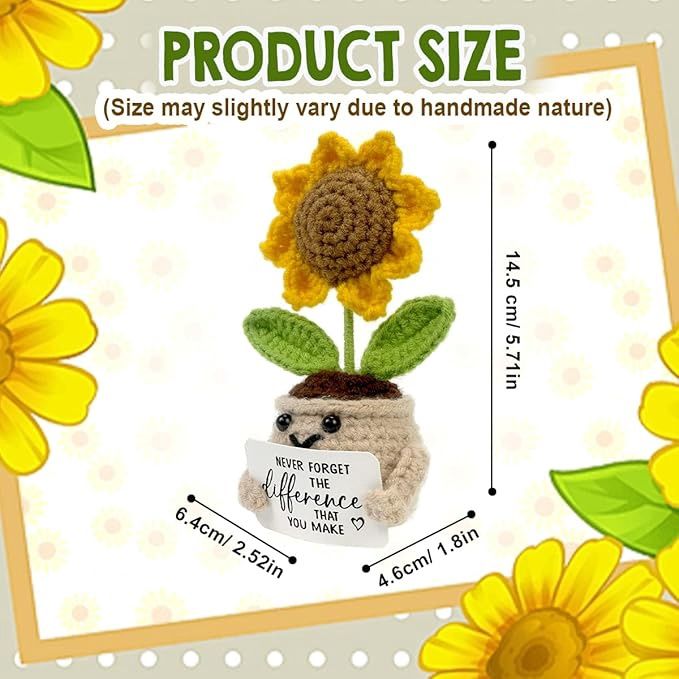 Crochet Sunflower Thank You Gift