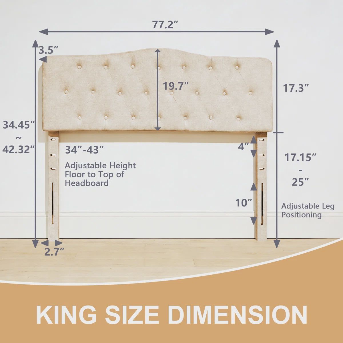 Linen Upholstered Headboard (king)