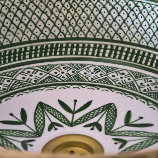 Handmade Ceramic Sink Vessel (Green)