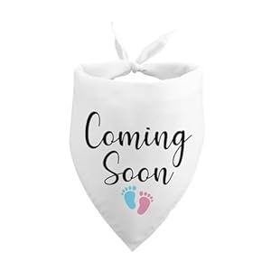 "Coming Soon" Baby Announcement Pet Bandana