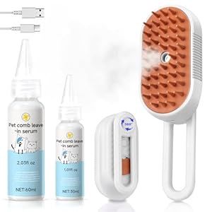 3-in-1 Steam Brush w/2 Bottles Waterless Shampoo