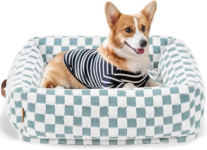 Blue Check Pet Bed ( Small/Medium)