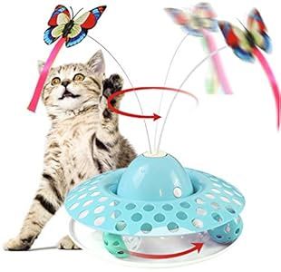 Interactive Cat Toy Electric Rotating Butterfly