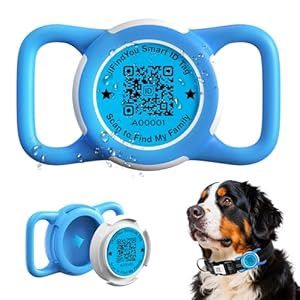 Air tag Holder for Collar, Blue
