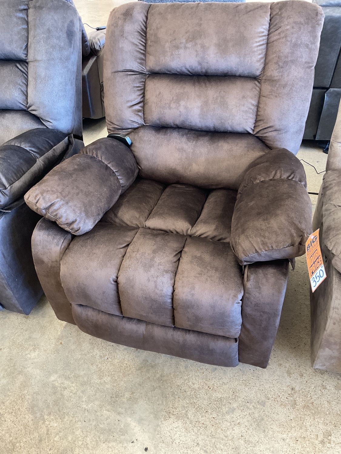 Boyel Chocolate Manual Recliner with Heat and Massage