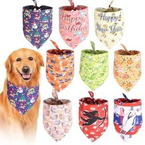 9 pc Holiday Dog Bandana