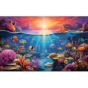 Under the Sea Aquarium Background (72x16in)