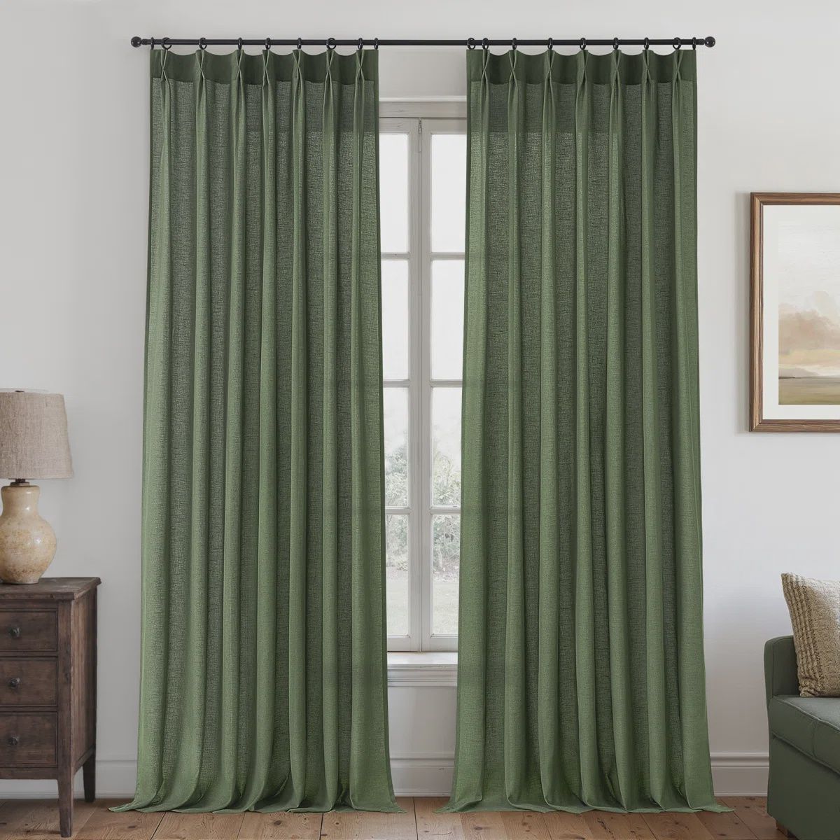 OliveGreen 2pk Panels, 40W x 96L