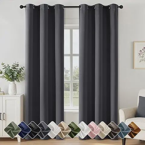 Dark Grey Blackout Panels 2pk, 84in
