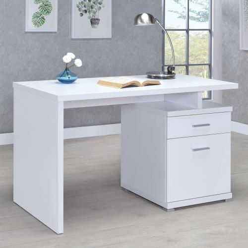 White Desk with File Drawer