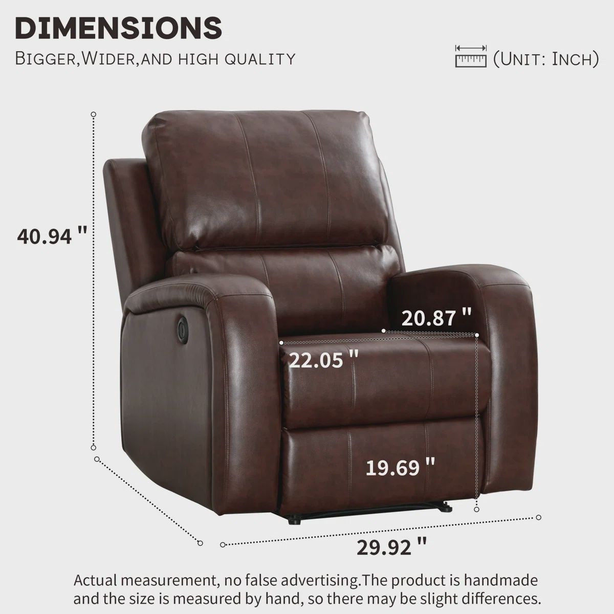 Bucklebury Power Recliner with USB Port