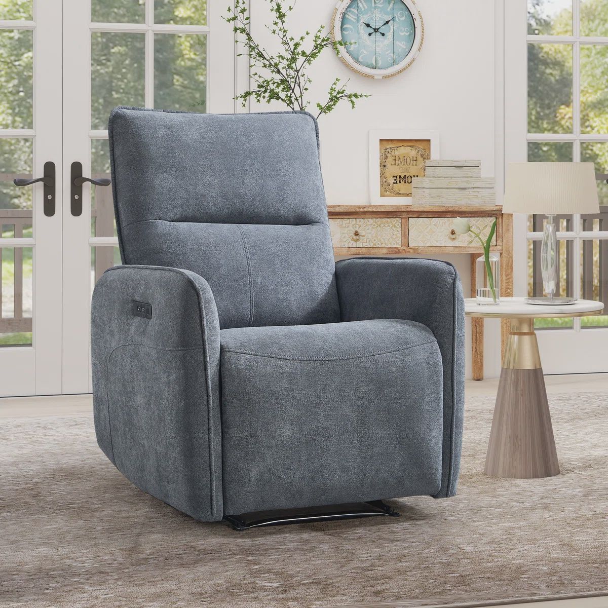 Bonin Upholstered Power Recliner with Dual USB Ports