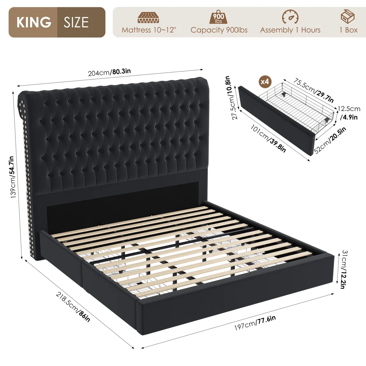 Kanisha King Storage Bed
