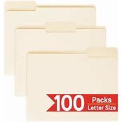 100 Pack Manila File Folders