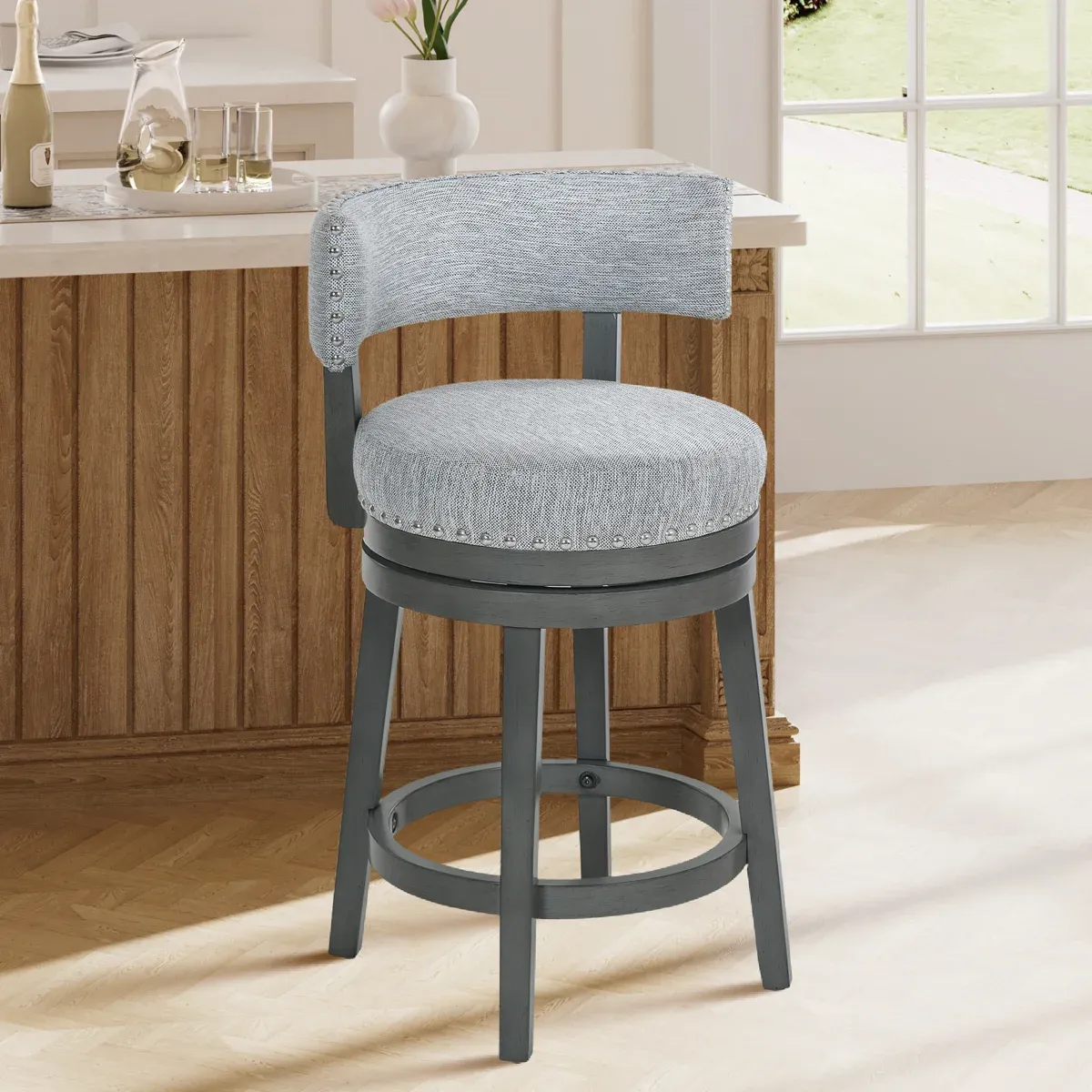 Swivel Upholstered Counter Stool