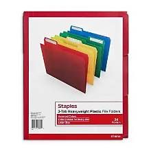 Staples 3 Tab File Folders
