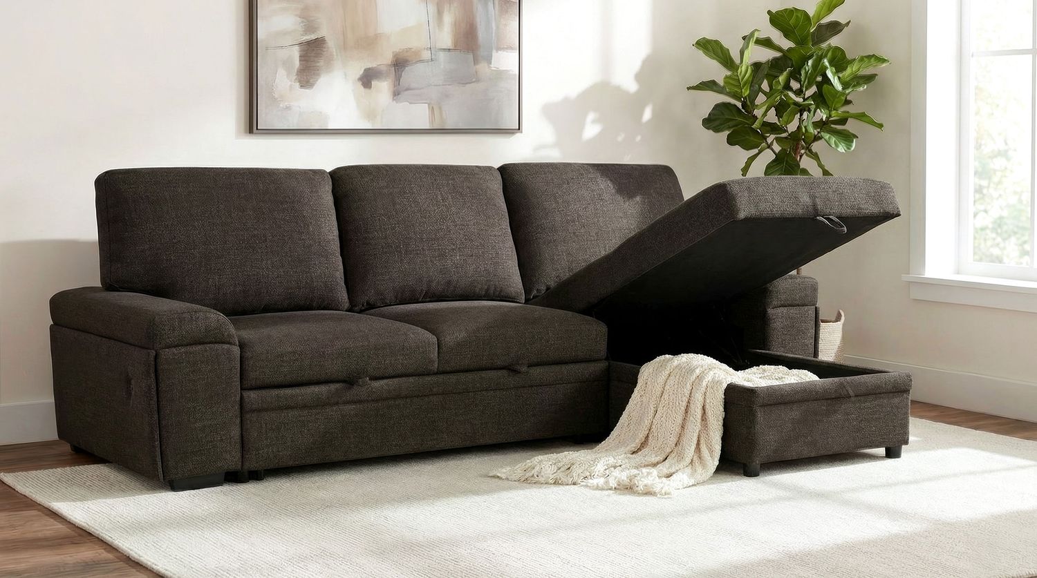 Demko Sleeper Sectional ( Brown )
