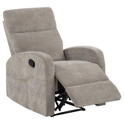 Hamilton Chenille Manual Recliner  ( Sand )