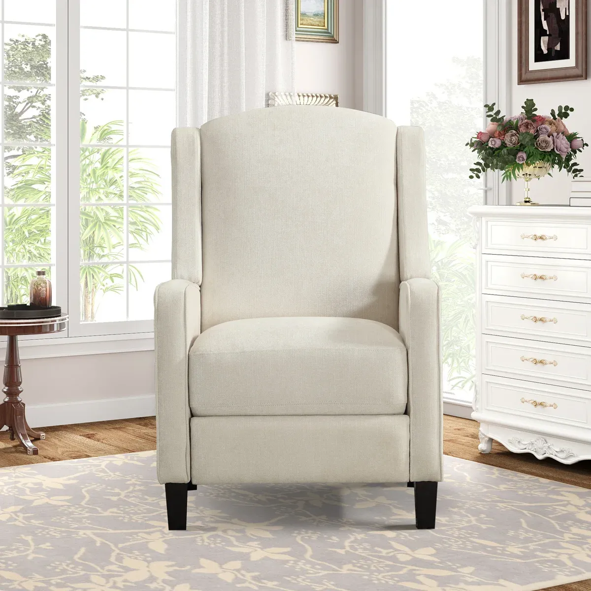 Beige Push Back Recliner