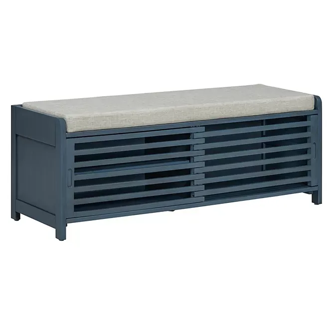 Harper &amp; Bright Designs Retro Shoe Bench with Storage  and Cushion