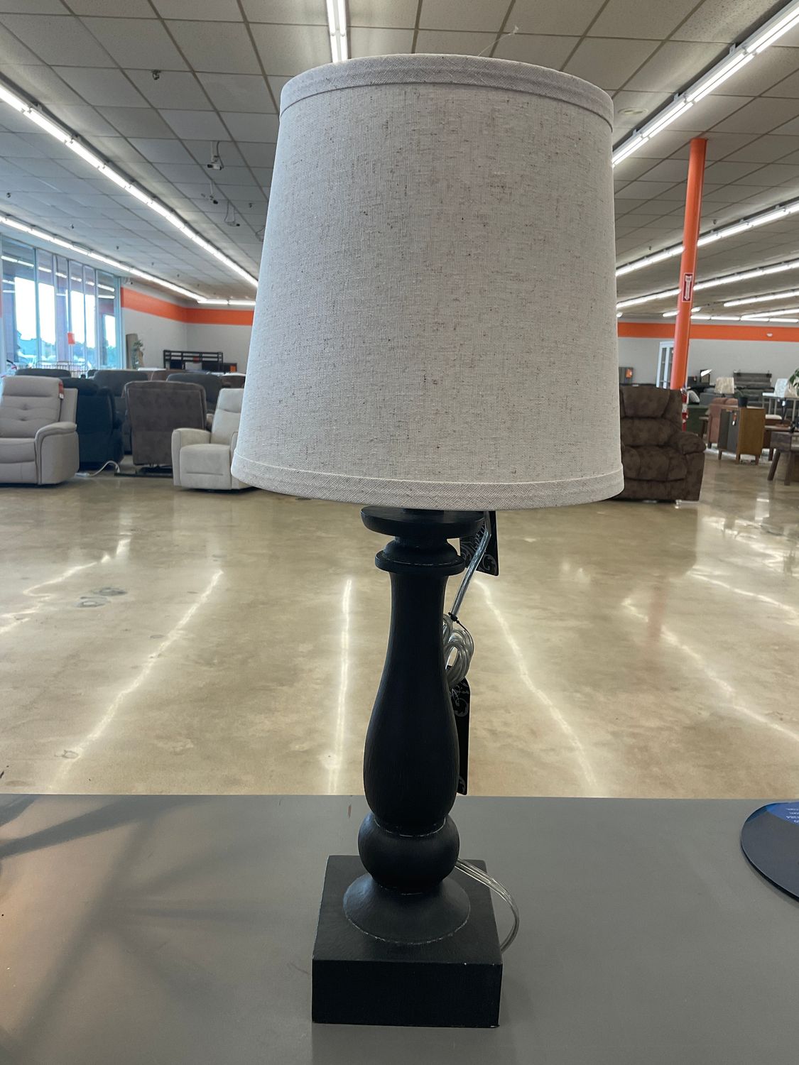 Black Spindle Table Lamp