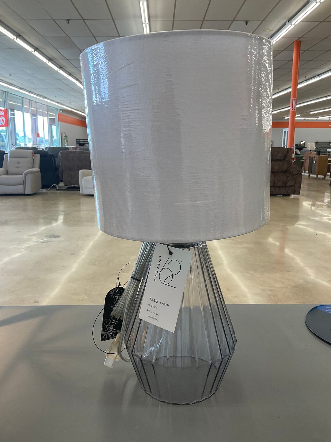 Project 62 Table Lamp Blue Finish
