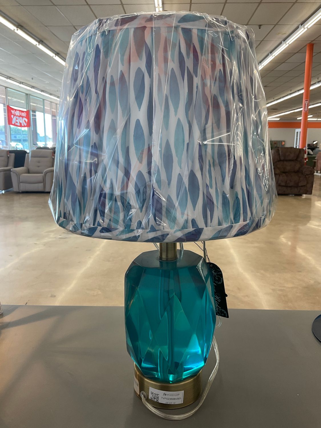 Turquoise Jewel Lamp