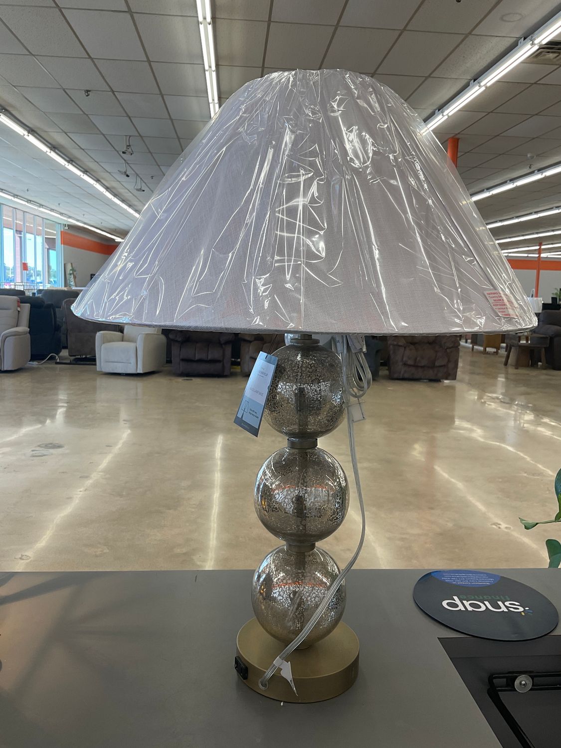 Bella Mercury Glass Triple-Sphere Table Lamp