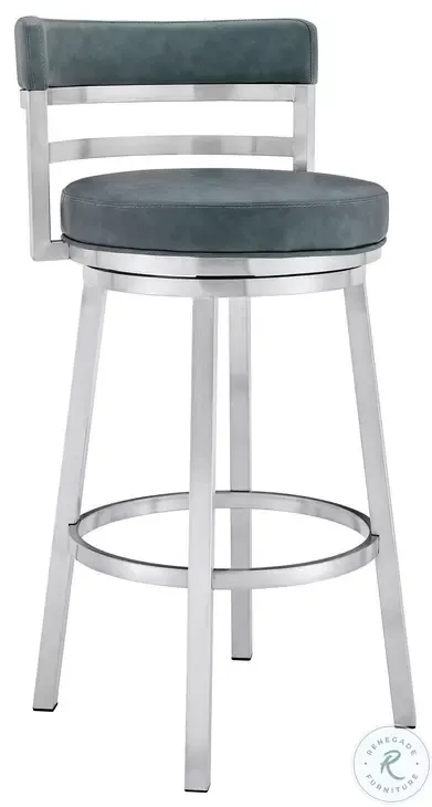 Titana Blue Swivel Counter Height Stool