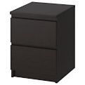 Malm Black Nightstand