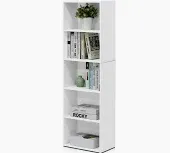 Furinno 5 Tier Bookcase (White)