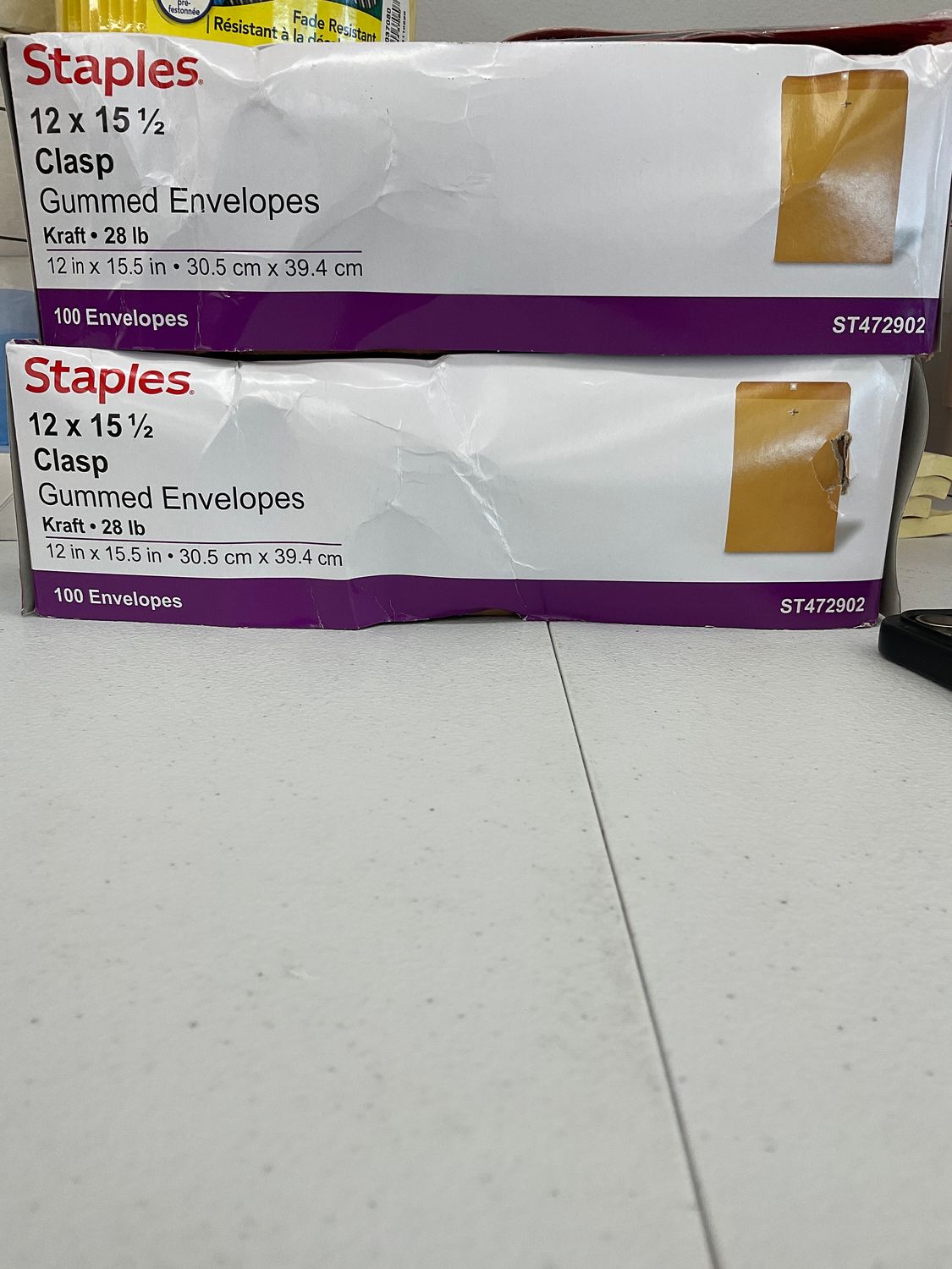 12 x 15 1/2 gummed envelopes