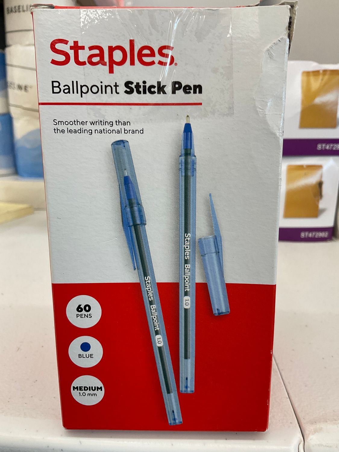 Ballpoint stick pen 60 pack Blue