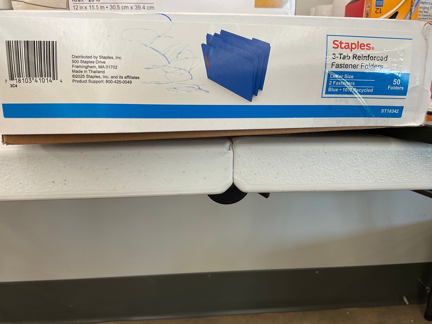 3 - tab reinforced blue 50 pack