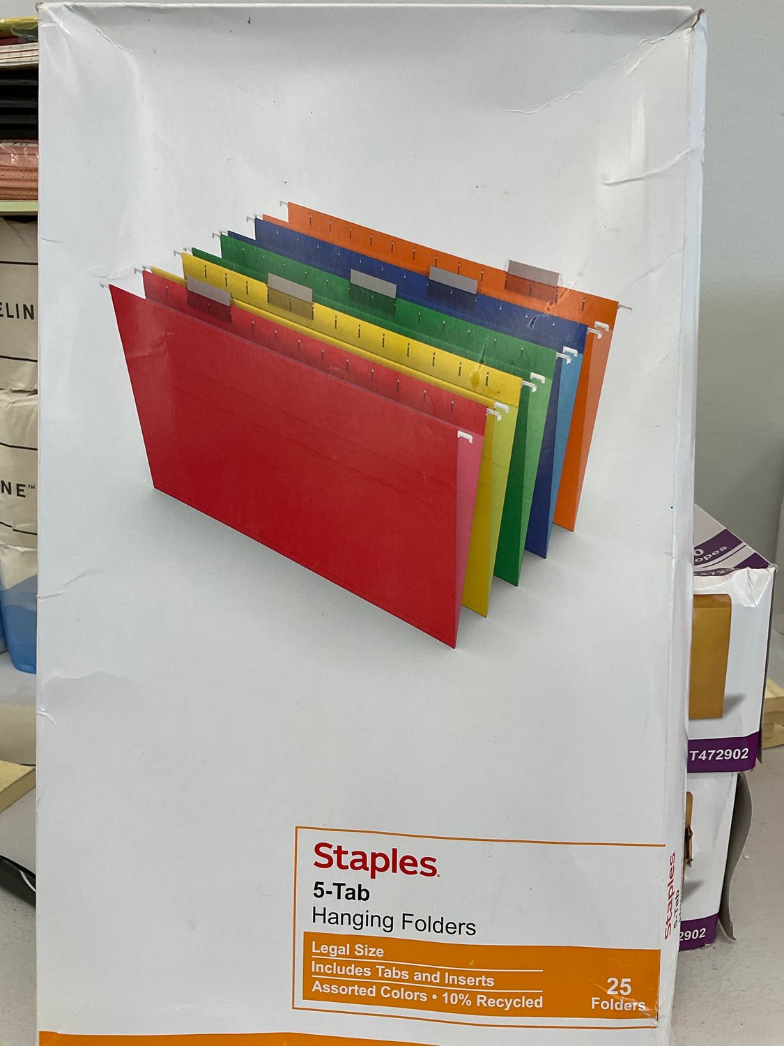 5- Tab Hanging Folders 25 pack