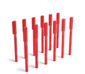 True Red Ballpoint Gripped Stick Pens