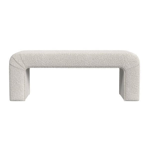 HomePop Arch Channel Bench Cream Boucle