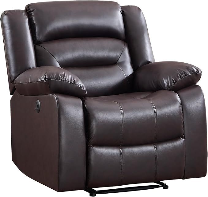 Faux Leather Power Recliner