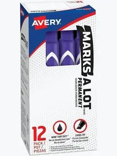 Avery 12 Pack Purple Permanent Markers