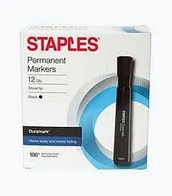 Permanent Chisel Tip Markers ( Black )