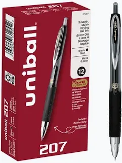 Uniball 0.5 mm 12 pack Black Pens