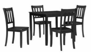 Cambridge Black 5 Piece Dining Set