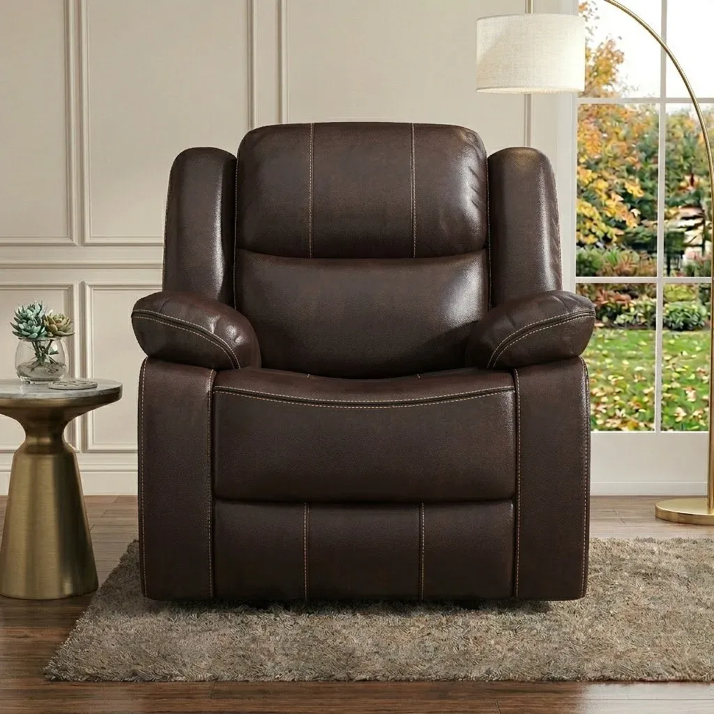 Kamarli Faux Leather Manual Recliner