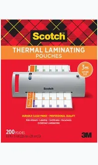Thermal Laminating Pouches 200 Pack